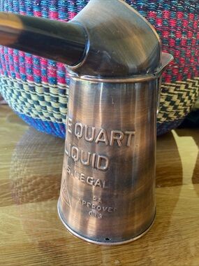 Vintage Copper One Quart Liquid Oil Canister